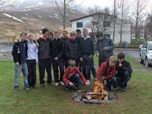 Útikennsla við Borgarhólsskóla