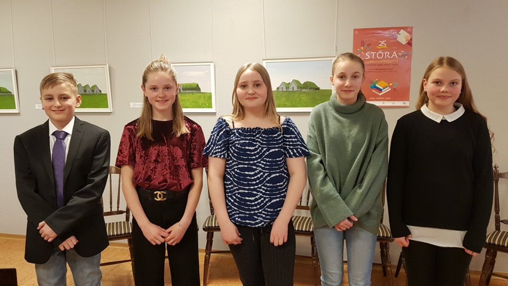 Fulltrúar skólans í keppninni