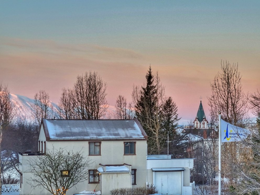 Frá Borgarhóli í morgunsárið