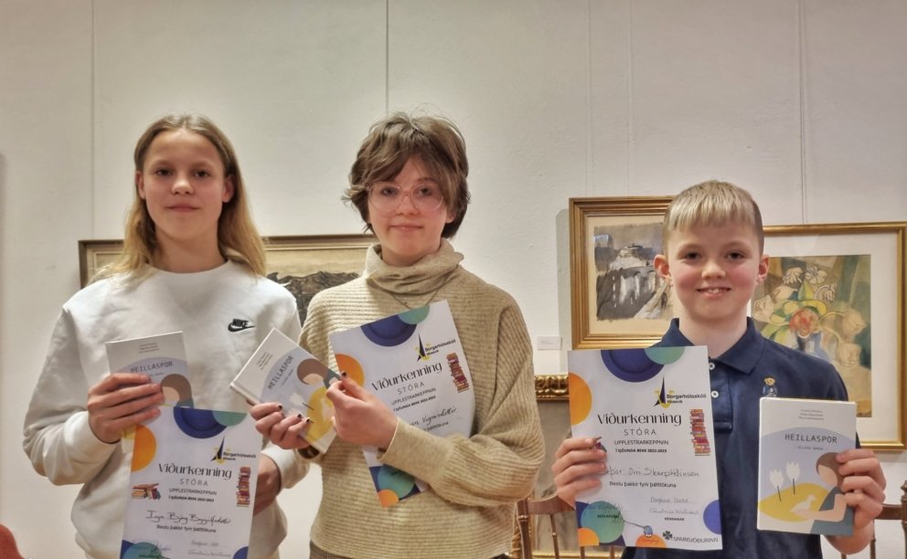 F.v. Inga Björg, Viðja Karen og Sæþór Orri.