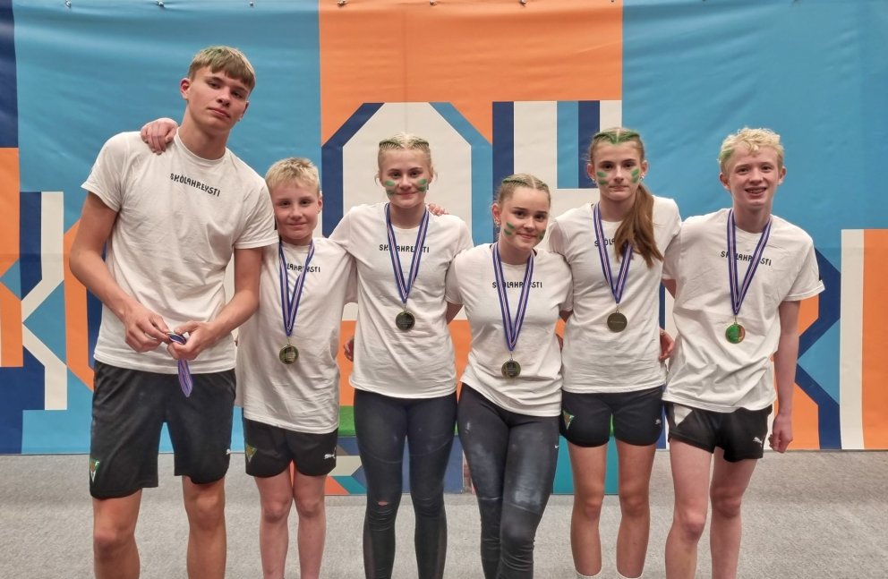 F.v. Jakob Gunnar, Einar Örn, Halla Bríet, Elísabet, Jóhanna Heiður og Arnar Ingi