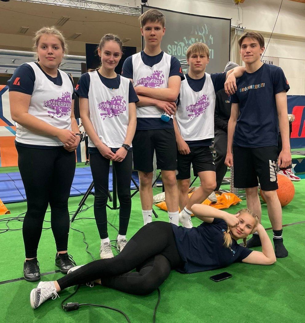 Flottir fulltrúar Borgarhólsskóla í Skólahreysti.