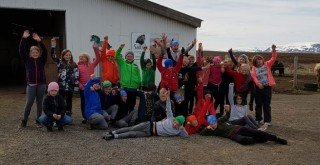 Hópurinn staddur í Saltvík