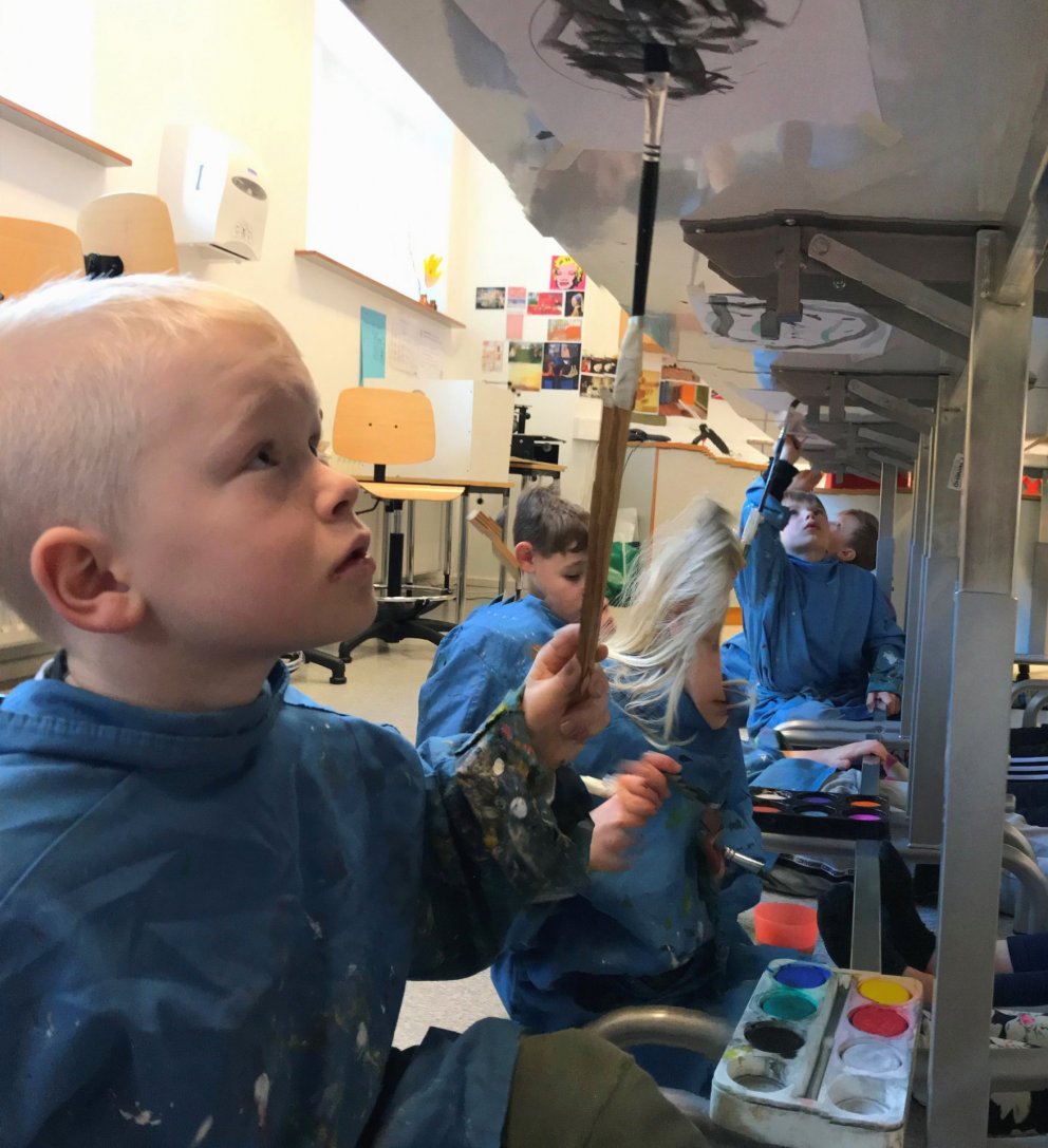 Horft upp í hvelfinguna.