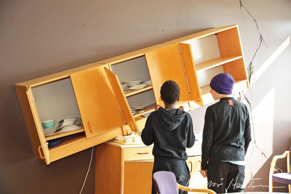 Úr Skjálftasetrinu á Kópaskeri.