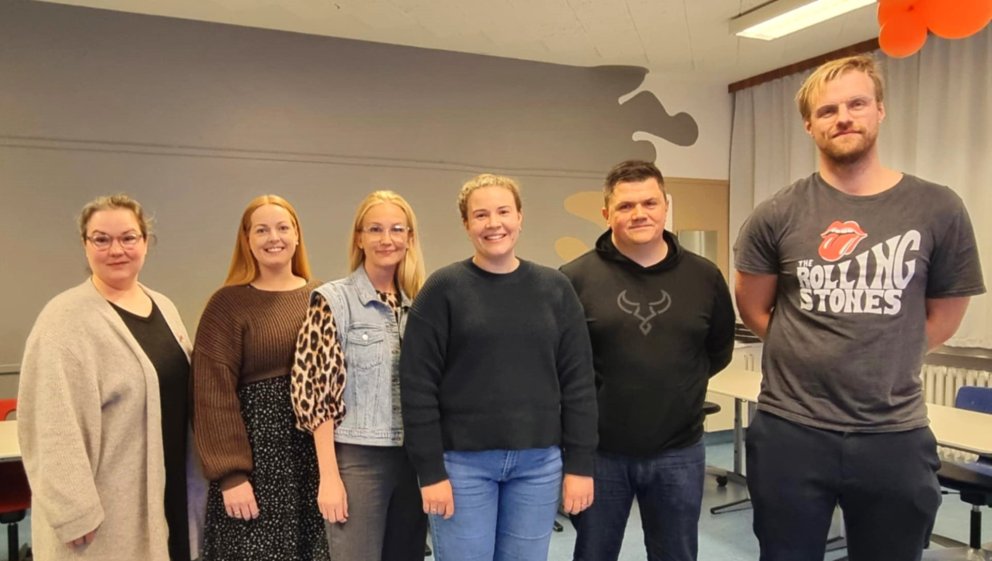 F.v. Jóna Dagmar, Steinunn, Rakel Dögg, Hildur Eva, Aðalgeir Sævar og Guðmundur.