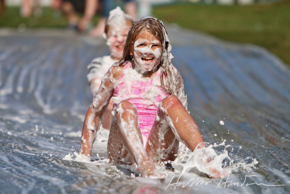 Veðurblíða og vatnsrennibraut - myndir