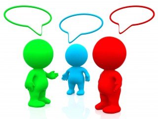 Samtal kennara, nemanda og foreldra.