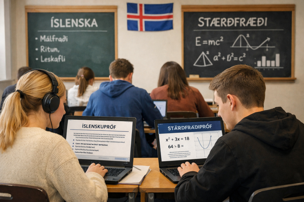 Stöðupróf í íslensku og stærðfræði