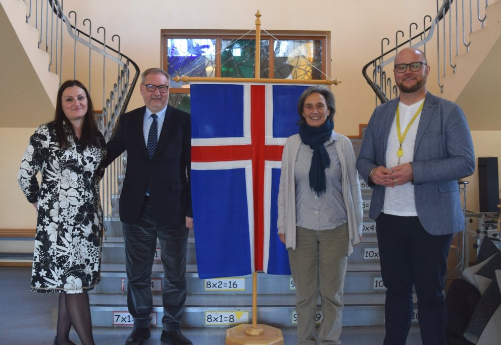 Frá vinstri Anna María Rudnicka Ostrowska, pólskukennari, Gerard Pokruszyński sendiherra, Margherita…