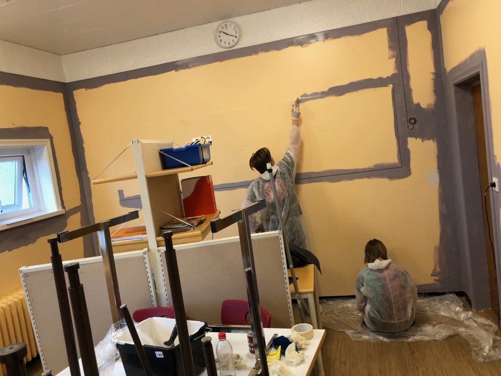 Hér verið að undirbúa verkefnið.