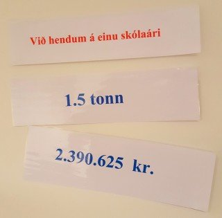 Við hendum mat fyrir tæplega tvær og hálfa milljón