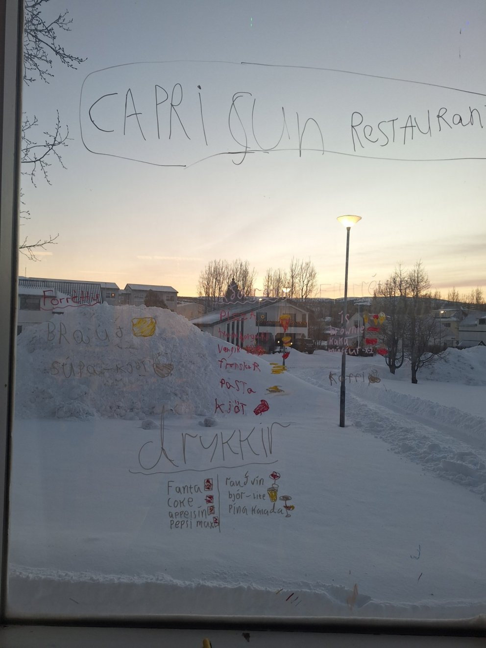 Maðseðill í morgunsólinni