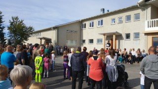 Fjölmenni við upphaf skólaársins