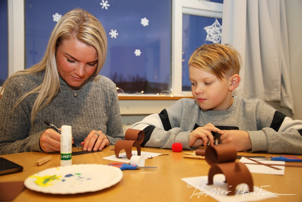 Hér vandað til verka og einbeitingin alger.