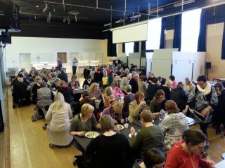 Starfsfólk í matarhléi