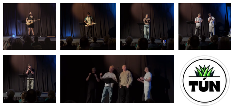 Atriði kvöldsins á sviðinu.