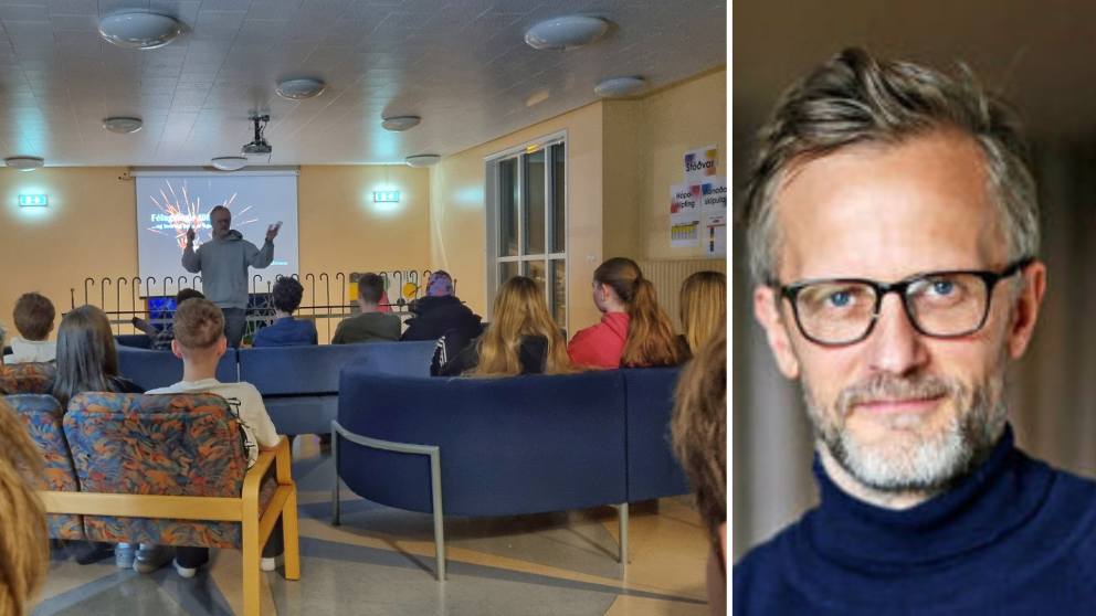 Dr. Viðar Halldórsson hélt fyrirlestur fyrir ungingana í dag um félagslega töfra.