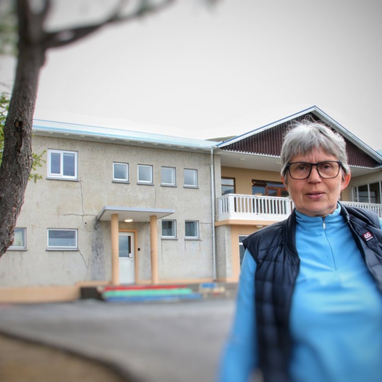Guðrún Kristinsdóttir lýkur nú störfum við skólann.