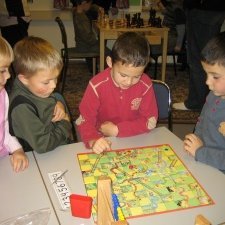 Nemendur í 1. bekk að spila