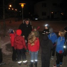 Áhugasamir nemendur í stjörnuskoðun