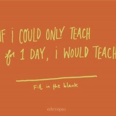 Að kenna bara í einn dag?