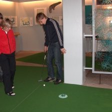 Golf á Hvalasafninu