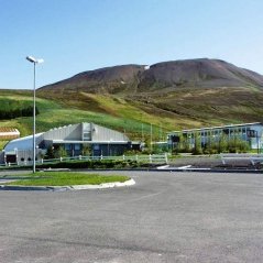 Frístund er staðsett á efri hæði í Íþróttahöllinni - After school centre is located on the second fl…