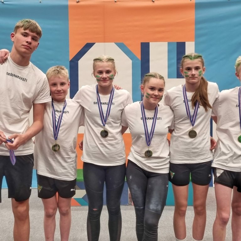 F.v. Jakob Gunnar, Einar Örn, Halla Bríet, Elísabet, Jóhanna Heiður og Arnar Ingi