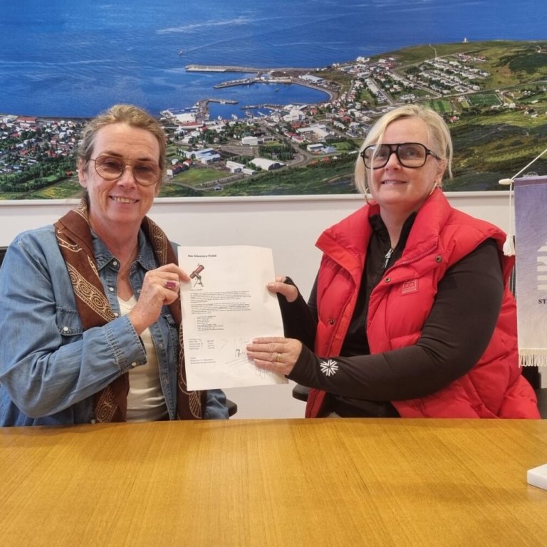Þórgunnur Reykjalín skólastjóri og Hermína Hreiðarsdóttir formaður STH.
Mynd: framsyn.is