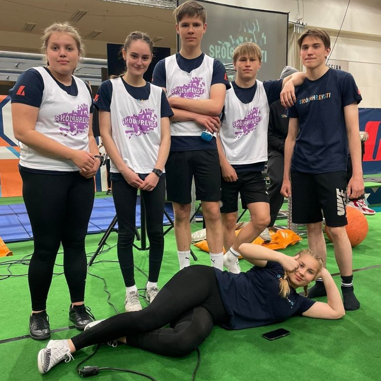 Flottir fulltrúar Borgarhólsskóla í Skólahreysti.