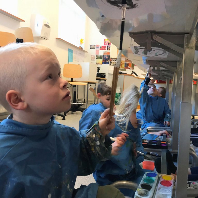 Horft upp í hvelfinguna.