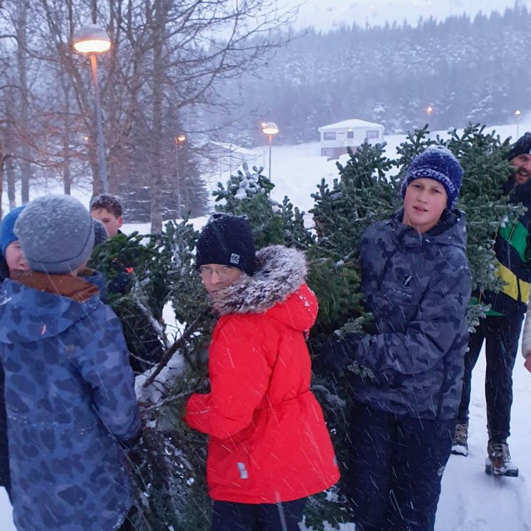 Á heimleið eftir skógarhöggið