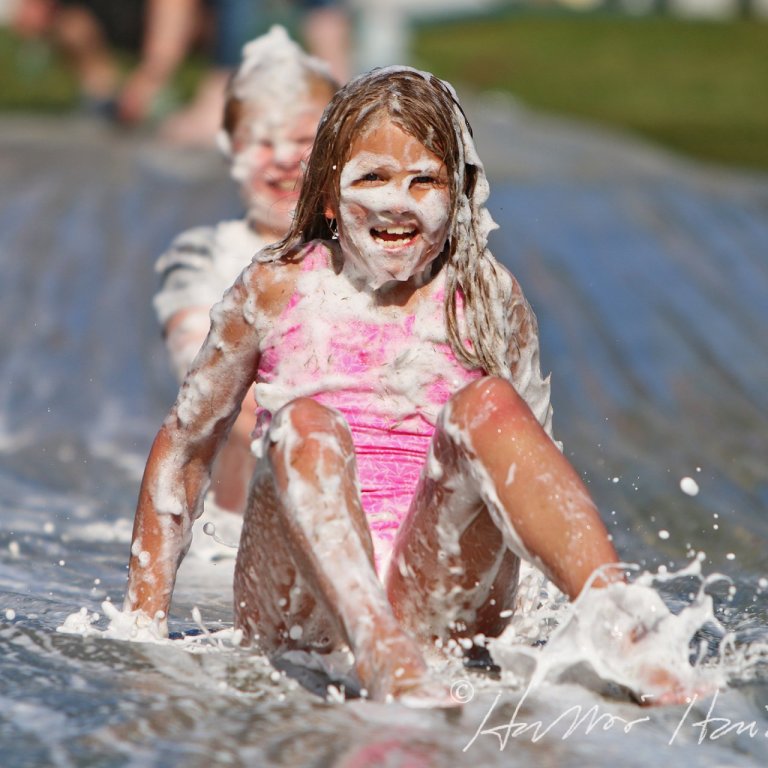 Veðurblíða og vatnsrennibraut - myndir
