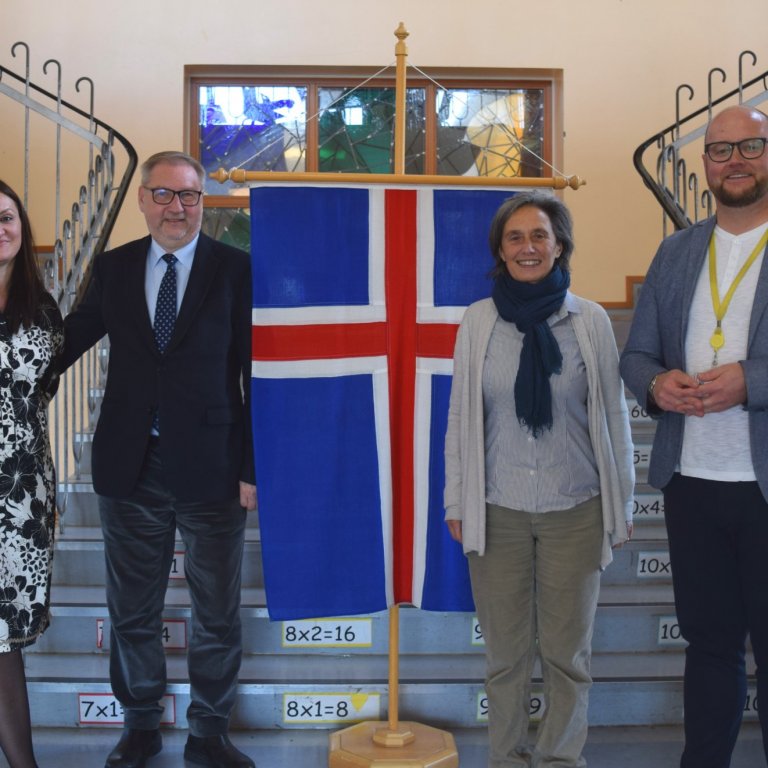 Frá vinstri Anna María Rudnicka Ostrowska, pólskukennari, Gerard Pokruszyński sendiherra, Margherita…