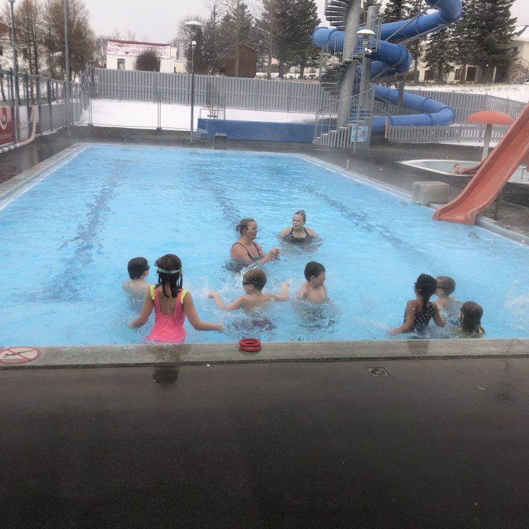 Sund hjá yngstu nemendunum