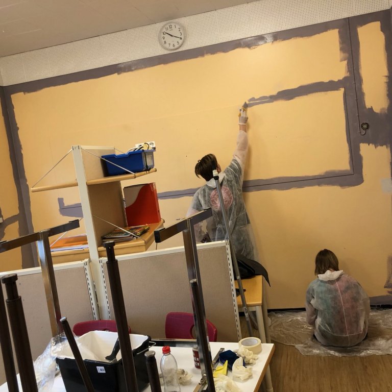 Hér verið að undirbúa verkefnið.