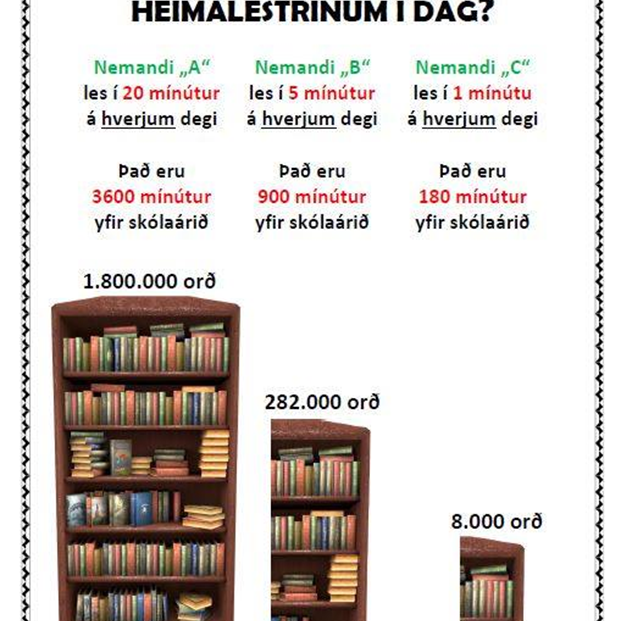 Lestrarátak þrjú og heimilin með