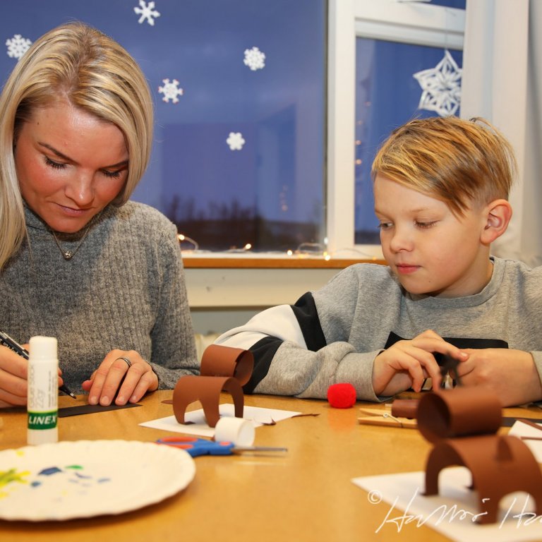 Hér vandað til verka og einbeitingin alger.