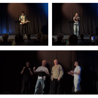 Atriði kvöldsins á sviðinu.