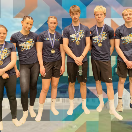 F.v. þau Regína Sólveig, Karen Linda, Guðný Helga, Arnþór Illugi, Jón Helgi og Einar Örn.